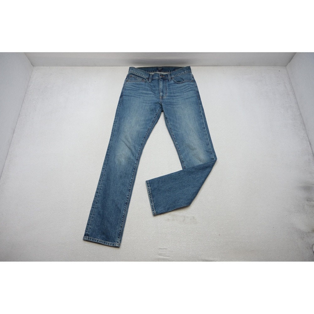 J.Crew Straight Fit Jeans Mens 29x32 Blue Flex Stretch Denim Excellent